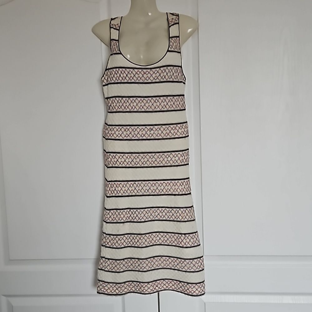 Chelsea & Violet Women's Sleeveless Racer Back Knitted Midi Dress Medium White